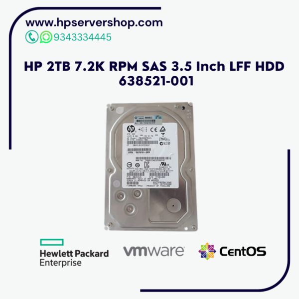 HP 2TB 7.2K RPM SAS 3.5 Inch LFF HDD 638521-001